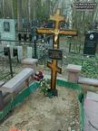 (увеличить фото) Московская область, Щёлковский район, кладбище деревни Леониха. Могила М.П. Преображенской до установки надгробия (апрель 2018 года)