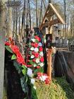 (увеличить фото) г. Москва, Введенское кладбище (уч. № 4). Могила В.М. Рюмкина после его похорон (25 апреля 2019 года)