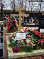 (увеличить фото) г. Москва, Троекуровское кладбище (уч. № 7-а), могила О.Г. Газенко (ноябрь 2008 года)
