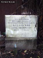 (увеличить фото) г. Москва, Новодевичье кладбище, могила Д.Е. Козловского (осень 2008 года)