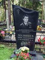 (увеличить фото) Московская область, Щёлковский район, кладбище деревни Леониха. Могила Ю.В. Малышева (май 2008 года)