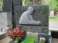 (увеличить фото) г. Москва, Новодевичье кладбище, могила А.А. Расплетина (май 2009 года)