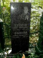 Московская область, г. Королёв, Городское муниципальное (Болшевское) кладбище, могила Р.А. Туркова (август 2009 года)