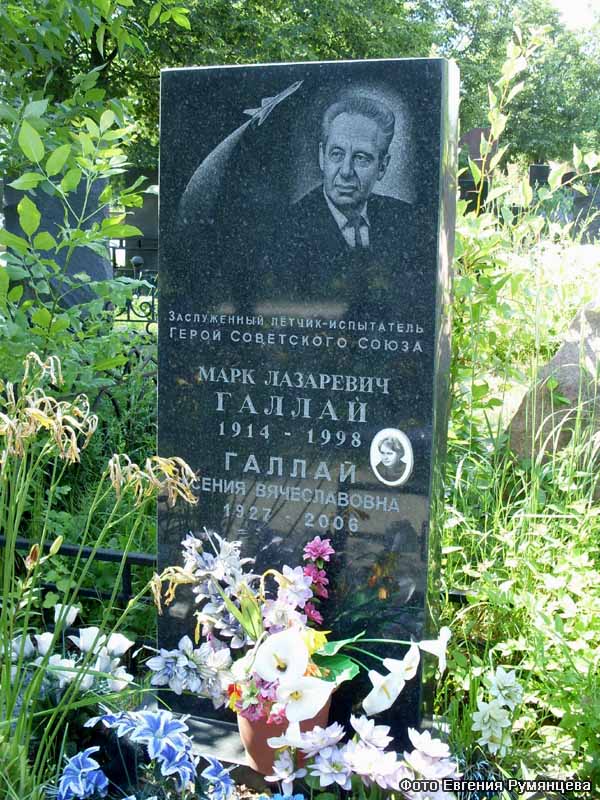 г. Москва, Троекуровское кладбище (уч. № 4). Могила М.Л. Галлая (июнь 2009 года)
