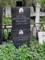 (увеличить фото) г. Москва, Новодевичье кладбище (уч. № 3, ряд № 20, место № 6), могила Н.Г. Бруевича (май 2010 года)