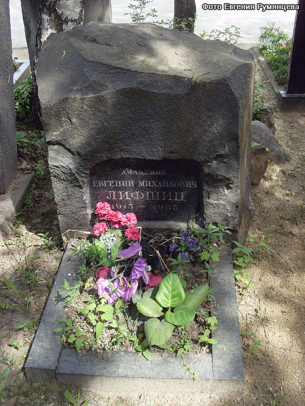 г. Москва, Кунцевское кладбище (уч. № 10), могила Е.М. Лифшица (май 2010 года)