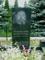 (увеличить фото) Московская обл., г. Химки,  Машкинское кладбище (уч. № 6), могила В.П. Радовского (июль 2008 года)