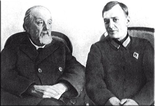 Константин Эдуардович Циолковский и Михаил Клавдиевич Тихонравов (1934 год)