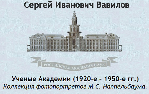 Ученые Академии наук СССР (1920-е – 1950-е гг.). Сергей Иванович Вавилов