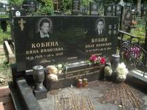 (увеличить фото) г. Москва, Троекуровское кладбище (уч. № 11), могила И.И. Кобина (май 2013 года)