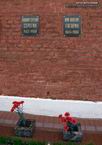 (увеличить фото) г. Москва, Красная площадь, Кремлёвская стена. Захоронение урн с прахами Ю.А. Гагарина и В.С. Серёгина до реставрации Кремля (автор фотографии - Michael Tikhonoff)