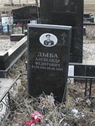 (увеличить фото) г. Москва, Троекуровское кладбище (уч. № 14), могила А.Ф. Дыбы (ноябрь 2014 года)