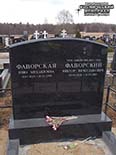 (увеличить фото) г. Москва, Троекуровское кладбище (уч. № 22а). Надгробие на могилах В.В. Фаворского и его супруги (апрель 2019 года)