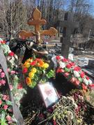 (увеличить фото) г. Москва,  Троекуровское кладбище (уч. № 4), могила А.А. Логунова после похорон (вид 2, март 2015 года)