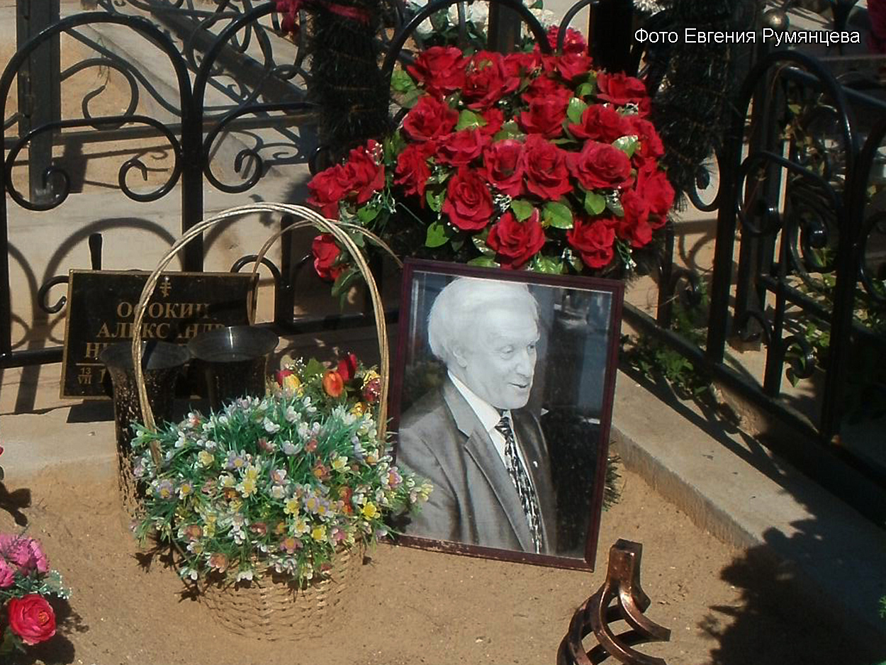 г. Москва, Николо-Хованское кладбище (уч. № 2-о), могила А.Н. Осокина (вид 2, июль 2015 года)
