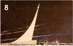 (увеличит фото) г. Москва. Начало 1960-х годов. Строительство Монумента "Покорителям космоса" (фотография с сайта Музея космонавтики "Космический символ Столицы")