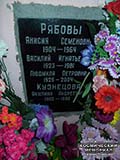 (увеличить фото) г. Москва, Донское кладбище ("закрытый" колумбарий № 18, зал № 16). Плита на месте захоронения урн с прахами В.И. Рябова и членов его семьи (май 2018 года)